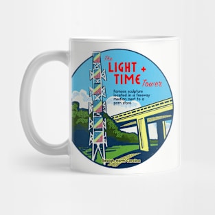 Light + Time Tower, Raleigh NC, Vintage Style Travel Decal Mug